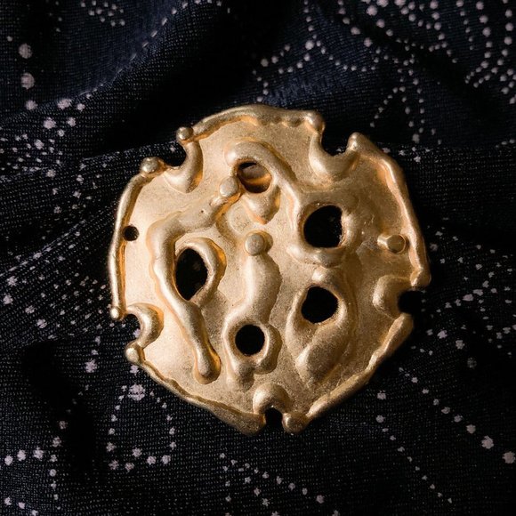 Vintage Spanish Made Gold Sun Clip-On Earrings - Picture 5 of 6